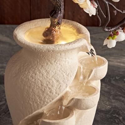 White Bonsai Fountain with LED Light