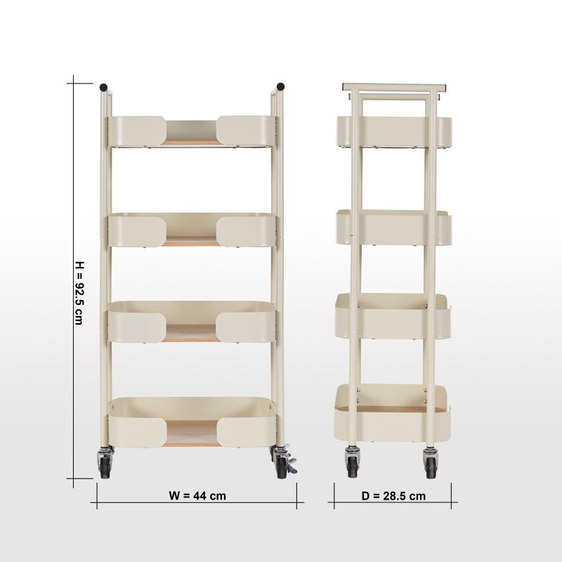 Claudia 4-Tier Storage Trolley