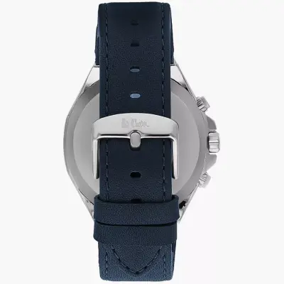 Lee Cooper Men's 46 MM Navy Chronograph Leather Watch | LC07983.399
