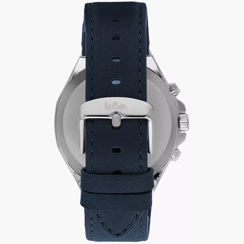 Lee Cooper Men's 46 MM Navy Chronograph Leather Watch | LC07983.399