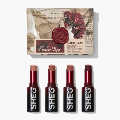 SHEGLAM 4-Piece Ember Rose Dynamatte Boom Matte Lipstick Set - 2.7 gm