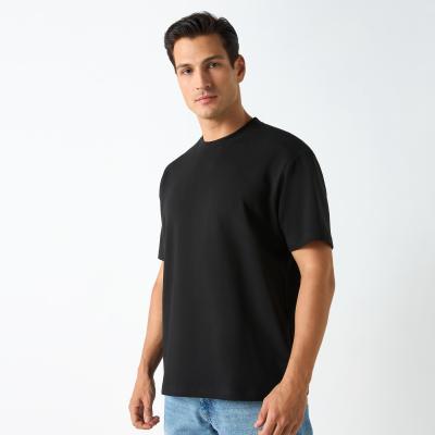 Solid Crew Neck T-shirt with Short Sleeves