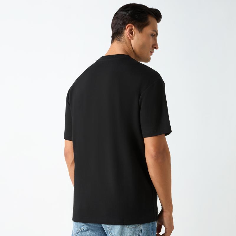 Solid Crew Neck T-shirt with Short Sleeves