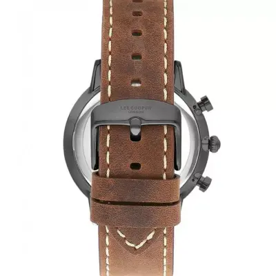 Lee Cooper Men's Watch, Multifunction, Leather Strap, 46mm, LC07943.064 - Brown