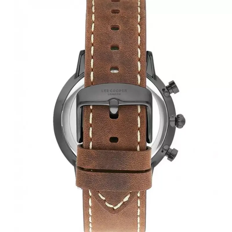 Lee Cooper Men's Watch, Multifunction, Leather Strap, 46mm, LC07943.064 - Brown