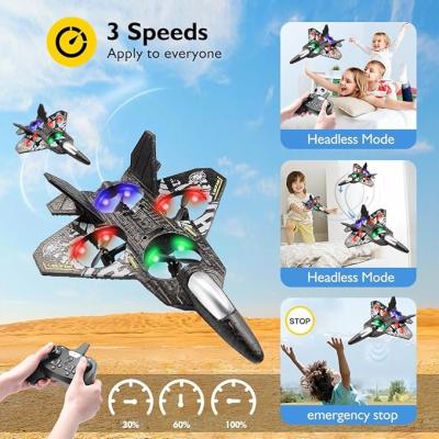 BORTONY RC Helicopter Plane for Kids LO712, 2.4Ghz Remote Control Jet Fighter Airplane