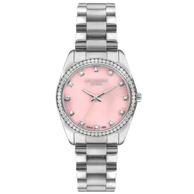 Women's Analog Display Watch With Silver Metal Strap - LC07478.380