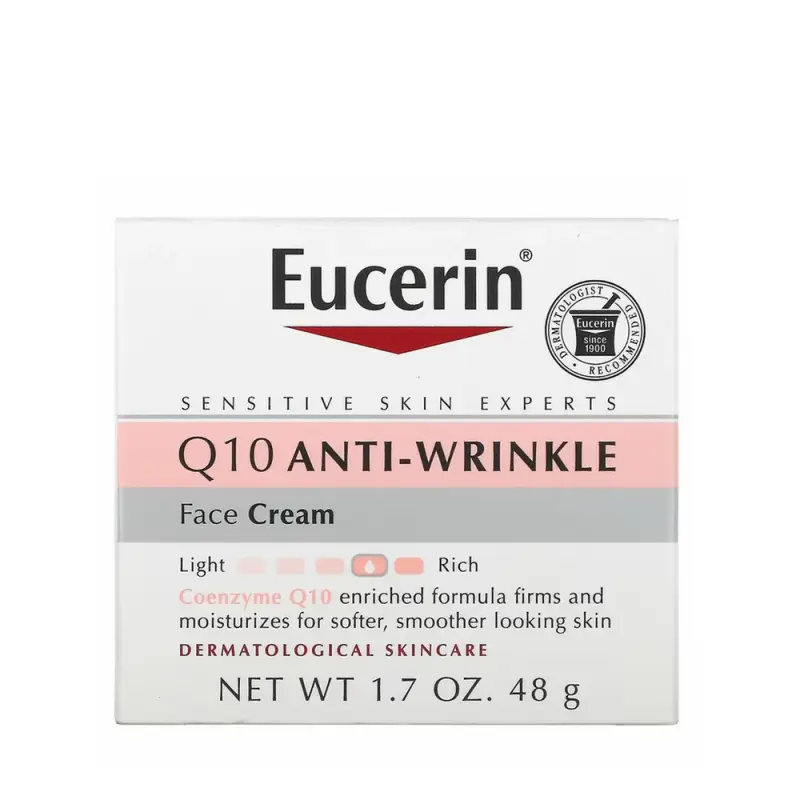 كريم الوجه Eucerin Q10 المضاد للتجاعيد بحجم 1.7 أونصة (50 مل)