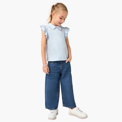 Lee Cooper Girls Solid Wide Leg Jeans with Pockets