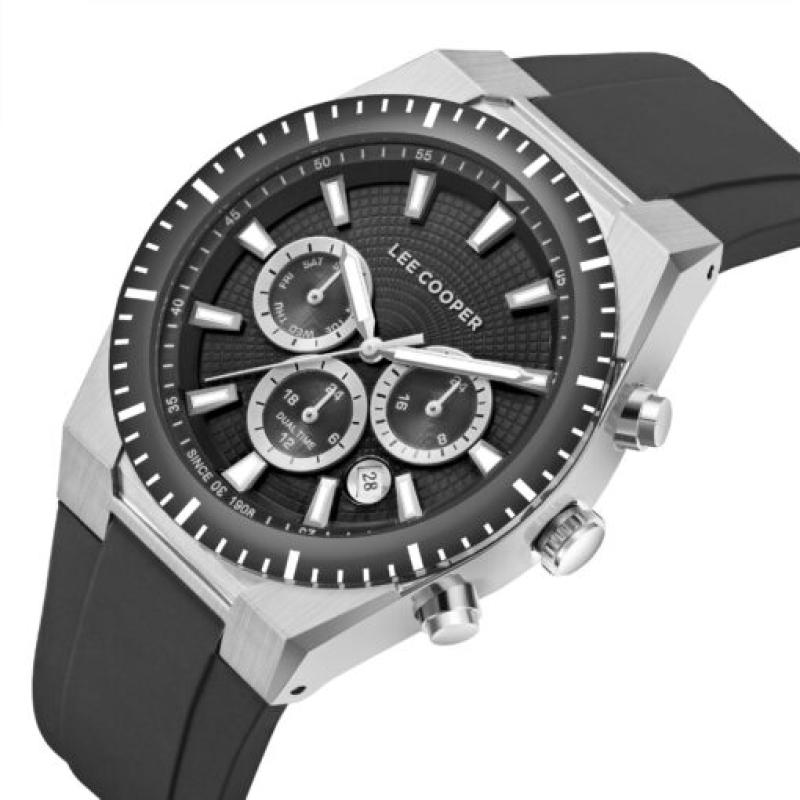 LEE COOPER Men's Multi Function Display and Silicone Strap - LC08088.351
